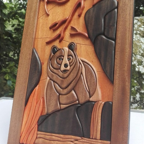 BEAR WALL DECOR/S.JAYASINGHA WOOD CRAFT.