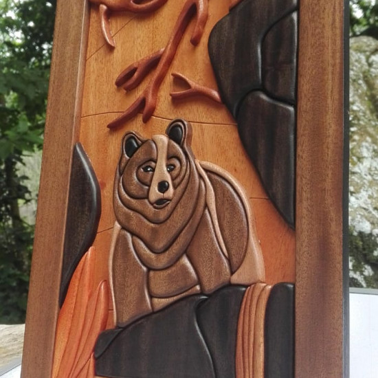 BEAR WALL DECOR/S.JAYASINGHA WOOD CRAFT.