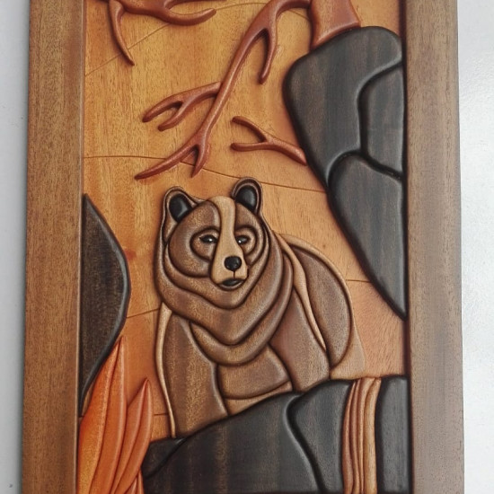 BEAR WALL DECOR/S.JAYASINGHA WOOD CRAFT.
