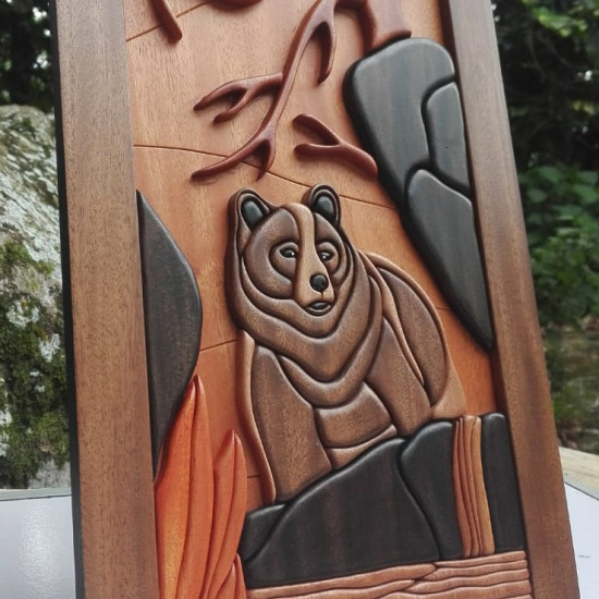 BEAR WALL DECOR/S.JAYASINGHA WOOD CRAFT.