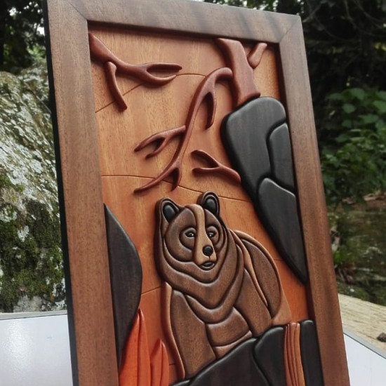 BEAR WALL DECOR/S.JAYASINGHA WOOD CRAFT.