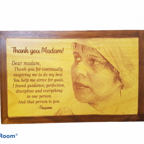 Personalized Engraved Wooden Photo Plaque