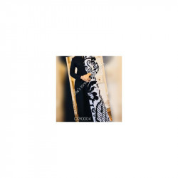 Black and White Long Sleeve Batik Frock