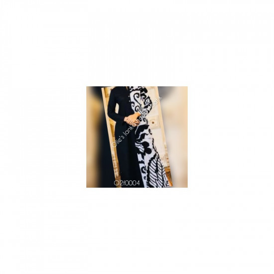 Black and White Long Sleeve Batik Frock Black and White Long Sleeve Batik Frock