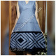Two Colour Sleeveless Batik Frock Two Colour Sleeveless Batik Frock