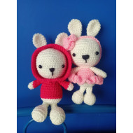KIDS SOFT TOY CROCHET BUNNY RABBITS