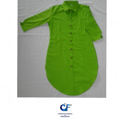 PURE LINEN BLOUSE (long cut )
