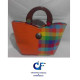 BATIK HAND BAG with (wooden handle)