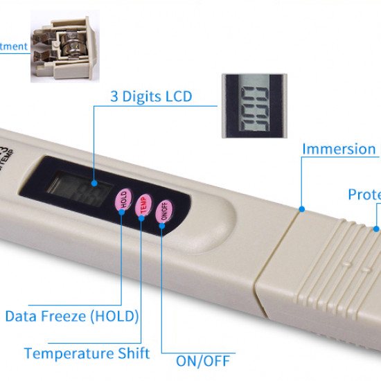 TDS Meter Water Tester Pen LED Digital