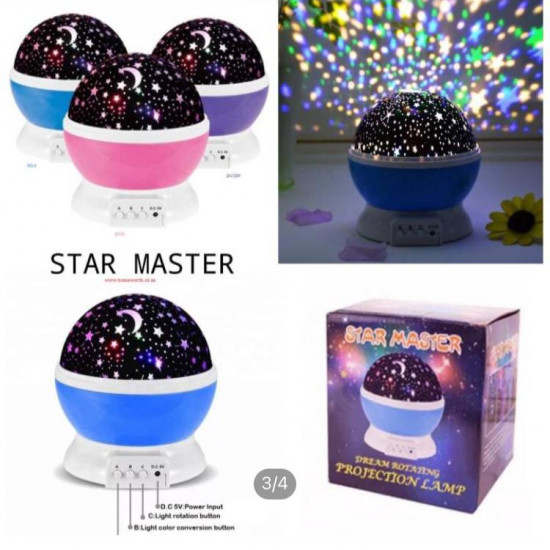 Rotating Night Light Projector Lamp Star Master