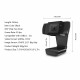 30 degrees USB 2.0 PC Camera 1080P