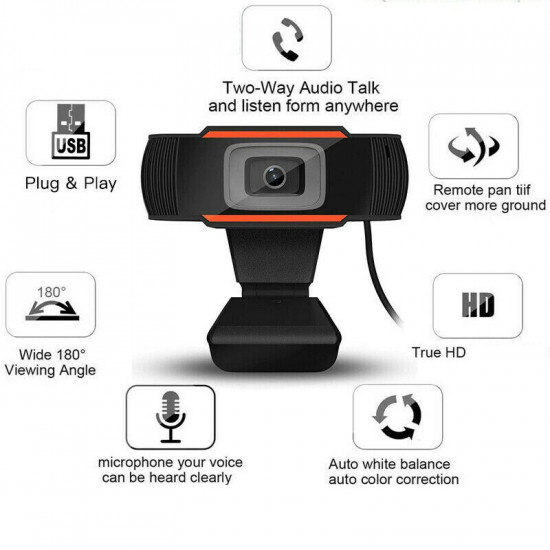 30 degrees USB 2.0 PC Camera 1080P