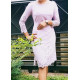 Boat neck long sleeves short frock Boat neck long sleeves short frock