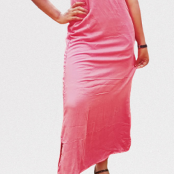 3/4 Sleeves A line long Frock Design