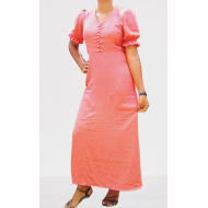 3/4 Sleeves A line long Frock Design