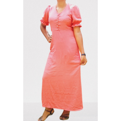3/4 Sleeves A line long Frock Design