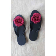 New Rose Design Hand Made Ladies Slippers