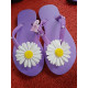 New Sun flower Design  Ladies Purple Slippers