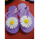 New Sun flower Design  Ladies Purple Slippers