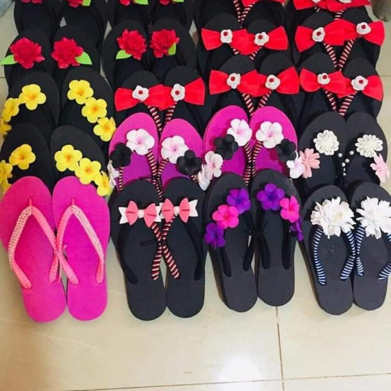 New Rose Design Hand Made Ladies Slippers