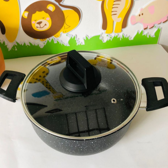 Non-stick Casserole with glass lid 18CM/Kavi Store