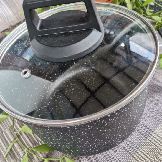 Non-stick sause pan with glass lid 22CM/Kavi Store