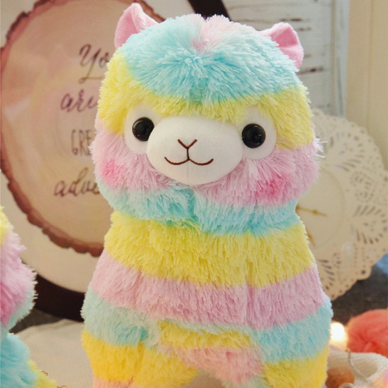25cm Colorful Alpaca Plush Doll Baby