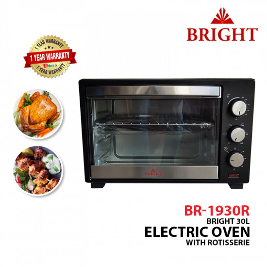 BRIGHT Electric Oven with Rotisserie 30L ( BRIGHT) BRIGHT Electric Oven with Rotisserie 30L ( BRIGHT)
