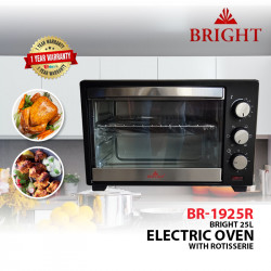 Electric Oven with Rotisserie 25L,  2KG (BRIGHT)