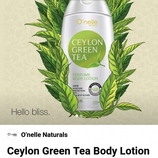 CEYLON GREEN TEA PERFUME BODY LOTION-200ML