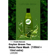 CEYLON GREEN TEA DETOX FACE WASH-100ML + (10ML)