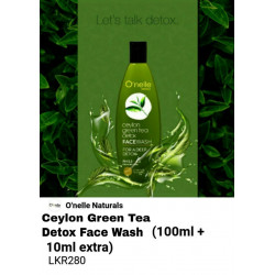 CEYLON GREEN TEA DETOX FACE WASH-100ML + (10ML)