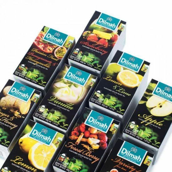 Dilmah- flavoured Black Tea bags CEYLON (Vanilla,Mint,Cinnamon,Ginger) 20 Tea Bag Dilmah- flavoured Black Tea bags CEYLON (Vanilla,Mint,Cinnamon,Ginger) 20 Tea Bag